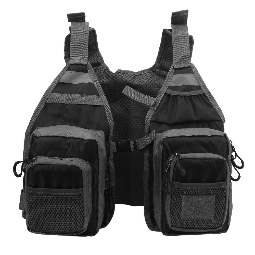 Fishing Vest - Lekka kamizelka wędkarska z wieloma kieszeniami,