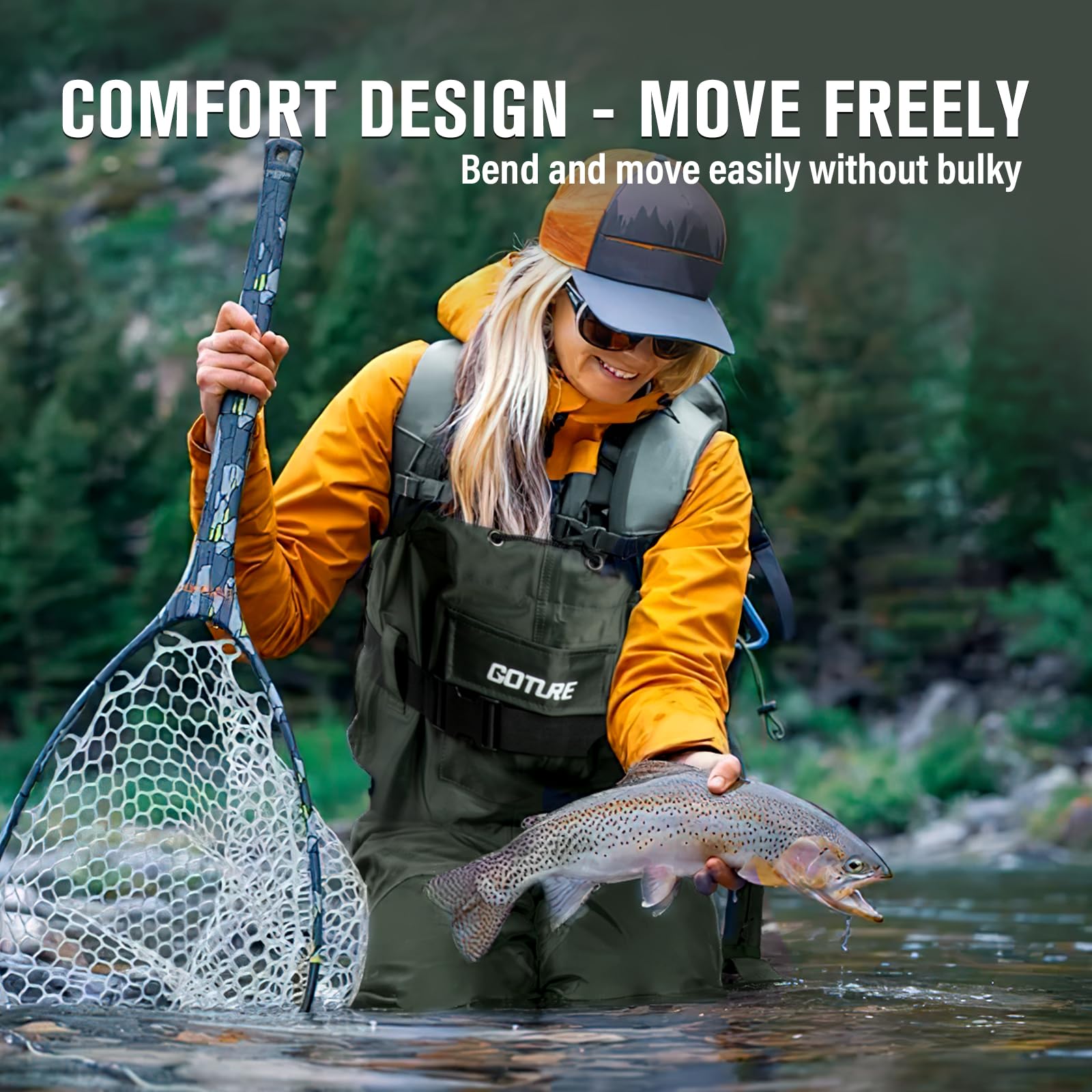 Goture Lekkie wodery z butami, – Fishing Waders recenzja i cena