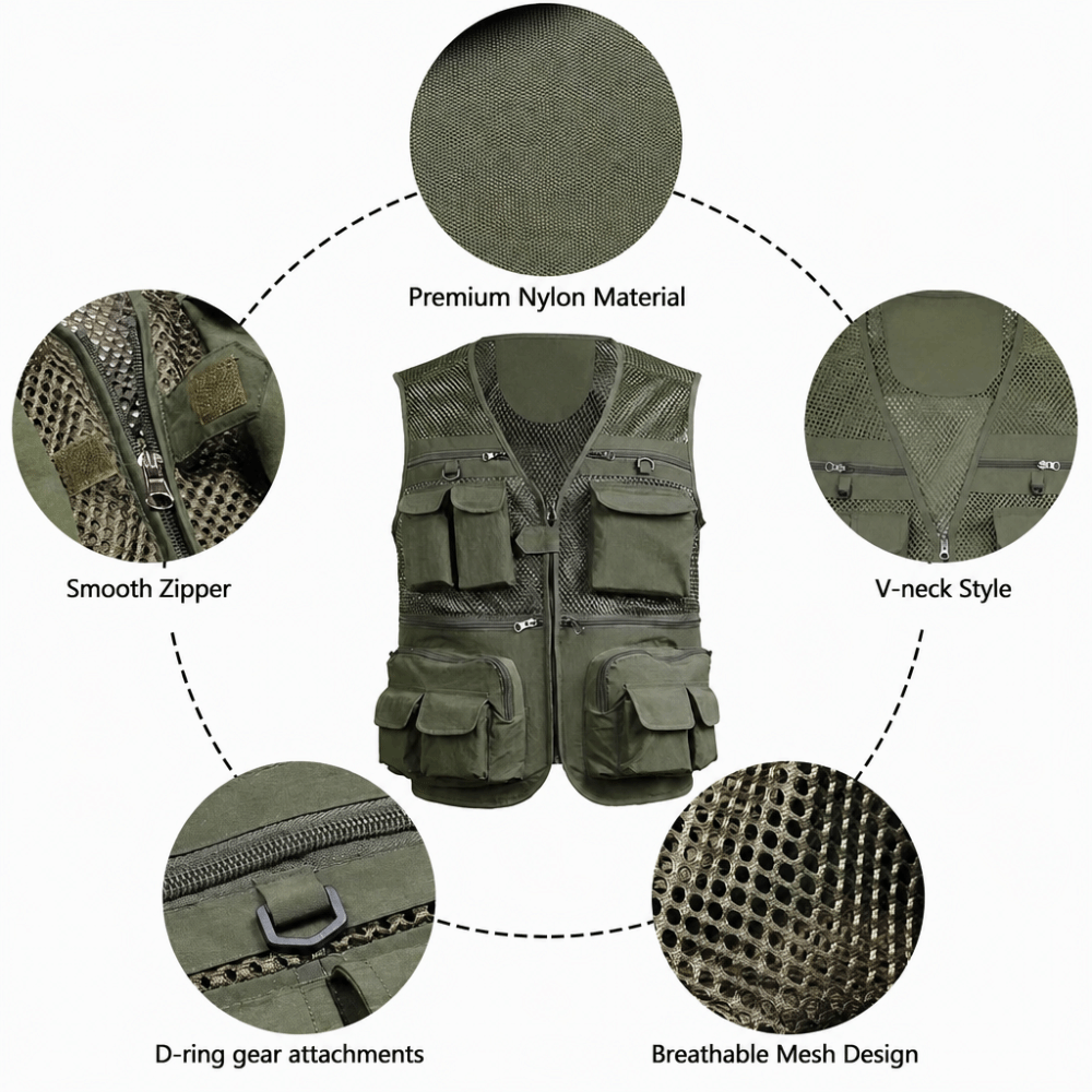 Wytrzymała kamizelka wędkarska – Fishing Vest recenzja i cena